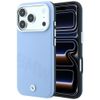 Etui BMW Sign Inclined Deboss Letters MagSafe do iPhone 18 Pro / 17 Pro niebieski