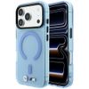Etui BMW M IML Frosted Metal Logo & Trims MagSafe do iPhone 18 Pro / 17 Pro niebieski