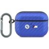 Etui BMW M Carbon Metal Logo do AirPods Pro 3 jasnoniebieski