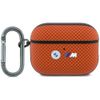 Etui BMW M Quilted Kevlar Metal Logo do AirPods Pro 3 pomarańczowy