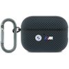 Etui BMW M Quilted Kevlar Metal Logo do AirPods Pro 3 granatowy