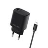 Beline Ład. siec. 1x USB-C 20W + kabellightning czarna /black PD 3.0  BLNCB20L