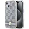 DKNY DKHMP15MHCPTSE iPhone 15 Plus /14 Plus 6.7" beżowy/beige hardcase IML Checkered Mono Pattern & Printed Stripes MagSafe