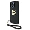 DKNY DKHCP14LPBSWSK iPhone 14 Pro 6.1"czarny/black hardcase Wrist Strap Stock Logo