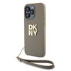 DKNY DKHCP15XPBSWSE iPhone 15 Pro Max6.7" beżowy/beige hardcase Wrist Strap Stock Logo
