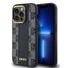 DKNY DKHMP14XPCPVSLK iPhone 14 Pro Max6.7" czarny/black hardcase Leather Checkered Mono Pattern MagSafe