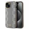 DKNY DKHMP14SPCPVSLE iPhone 146.1" beżowy/beige hardcase Leather Checkered Mono Pattern MagSafe