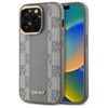 DKNY DKHMP14LPCPVSLE iPhone 14 Pro6.1" beżowy/beige hardcase Leather Checkered Mono Pattern MagSafe
