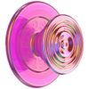 Uchwyt i podstawka do telefonu Popsockets Round Ripple Iridescent Aviation Opalescent MagSafe różowy