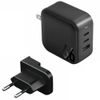 ENERGEA ład. siec. 1xUSB+2xUSB-CPD-PPS-QC 3.0 66W 2C1A czarny/black US+EU Travelite GAN66