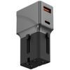 Adapter Energea TravelWorld 1A1C 25W     czarny gunmetal