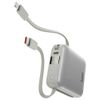 PowerBank 3w1 Bazic Fusion Mini 10000mAh kabel USB-C/Lightning szary