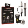 Ferrari ładowarka FEBCCCBUNBK 2w1 MFIlightning/micro USB czarna/black