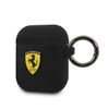 Ferrari FESACCSILSHBK AirPods 1/2 coverczarny/black Silicone