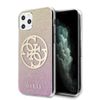 Guess GUHCN58PCUGLPGG iPhone 11 Proróżowo-złoty/gold pink hard case Glitter Gradient 4G Circle Logo