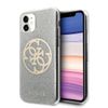Guess GUHCN61PCUGLLG iPhone 11 6,1" / Xrjasnoszary/light grey hard case Glitter 4G Circle Logo
