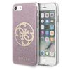 Guess GUHCI8PCUGLPI iPhone 7/8/SE 2020/ SE 2022 różowy/pink hard case Glitter 4G Circle Logo