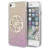 Guess GUHCI8PCUGLPGG iPhone 7/8/SE 2020/ SE 2022 różowo-złoty/gold pink hard case Glitter Gradient 4G Circle Logo