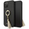 Guess GUHCN58RSSABK iPhone 11 Proczarny/black hard case Saffiano with ring stand