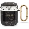 Guess GUACA2TPUMABK AirPods 1/2 cover czarny/black Marble Collection