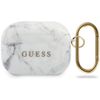 Guess GUACAPTPUMAWH AirPods Pro cover biały/white Marble Collection