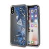 Guess GUHCPXGLUFLBL iPhone X purple/ fioletowy hard case Glitter Liquid