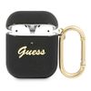 Guess GUA2SASMK AirPods 1/2 coverczarny/black Saffiano Script Metal Collection