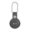 Guess GUATPSASRSG AirTag caseszary/grey Saffiano Vintage Script