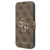 Guess GUBKP13X4GMGBR iPhone 13 Pro Max6,7" brązowy/brown book 4G Big Metal Logo