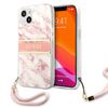 Guess GUHCP13SKMABPI iPhone 13 mini 5,4"różowy/pink hardcase Marble Strap Collection