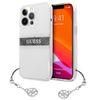 Guess GUHCP13LKB4GGR iPhone 13 Pro / 136,1" Transparent hardcase 4G Grey Strap Charm