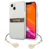 Guess GUHCP13MKB4GBR iPhone 13 / 14 / 156.1" Transparent hardcase 4G Brown Strap Charm