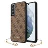 Guess GUHCS21FEGF4GBR G990 S21 FEbrązowy/brown hard case 4G Charms Collection