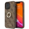 Guess GUHCP13L4GMRBR iPhone 13 Pro / 136,1" brązowy/brown hardcase 4G with ring stand
