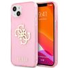 Guess GUHCP13MPCUGL4GPI iPhone 13 / 14 /15 6.1" różowy/pink hard case Glitter 4G Big Logo