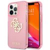 Guess GUHCP13LPCUGL4GPI iPhone 13 Pro /13 6,1" różowy/pink hard case Glitter 4G Big Logo