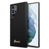 Guess GUHCS22LLSLMGBK S22 Ultra S908czarny/black hardcase Silicone Script Metal Logo