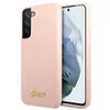 Guess GUHCS22MLSLMGPP S22+ S906różowy/pink hardcase Silicone Script Metal Logo