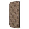Guess GUBKS22MG4GFBR S22+ S906brązowy/brown book 4G Metal Gold Logo