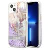 Guess GUHCP13MLFLSU iPhone 13 / 14 / 156.1" fioletowy/purple hardcase Flower Liquid Glitter