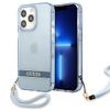 Guess GUHCP13XHTSGSB  iPhone 13 Pro Max6,7" niebieski/blue hardcase Translucent Stap