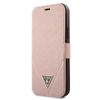 Guess GUFLBKP12SVSATMLPI iPhone 12 mini5,4" różowy/pink book Saffiano