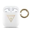 Guess GUACA2LSTLWH AirPods 1/2 coverbiały/white Silicone Triangle Logo