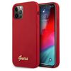 Guess GUHCP12MLSLMGRE iPhone12/12 Pro 6,1" czerwony/red hardcase Metal Logo Script