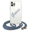 Guess GUHCP12MCRTVSBL iPhone 12/12 Pro6,1" niebieski/blue hardcase Script Vintage