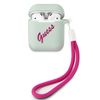 Guess GUACA2LSVSBF AirPods 1/2 coverniebieski fuksja/blue fuschia Silicone Vintage