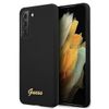 Guess GUHCS21SLSLMGBK S21 G991czarny/black hardcase Silicone Script Metal Logo