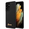 Guess GUHCS21LLSLMGBK S21 Ultra G998czarny/black hardcase Silicone Script Metal Logo