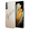 Guess GUHCS21SPCUGLSGO S21 G991złoty/gold hardcase Glitter Gradient Script