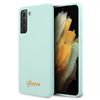 Guess GUHCS21MLSLMGLB S21+ G996niebieski/blue hardcase Silicone Script Metal Logo